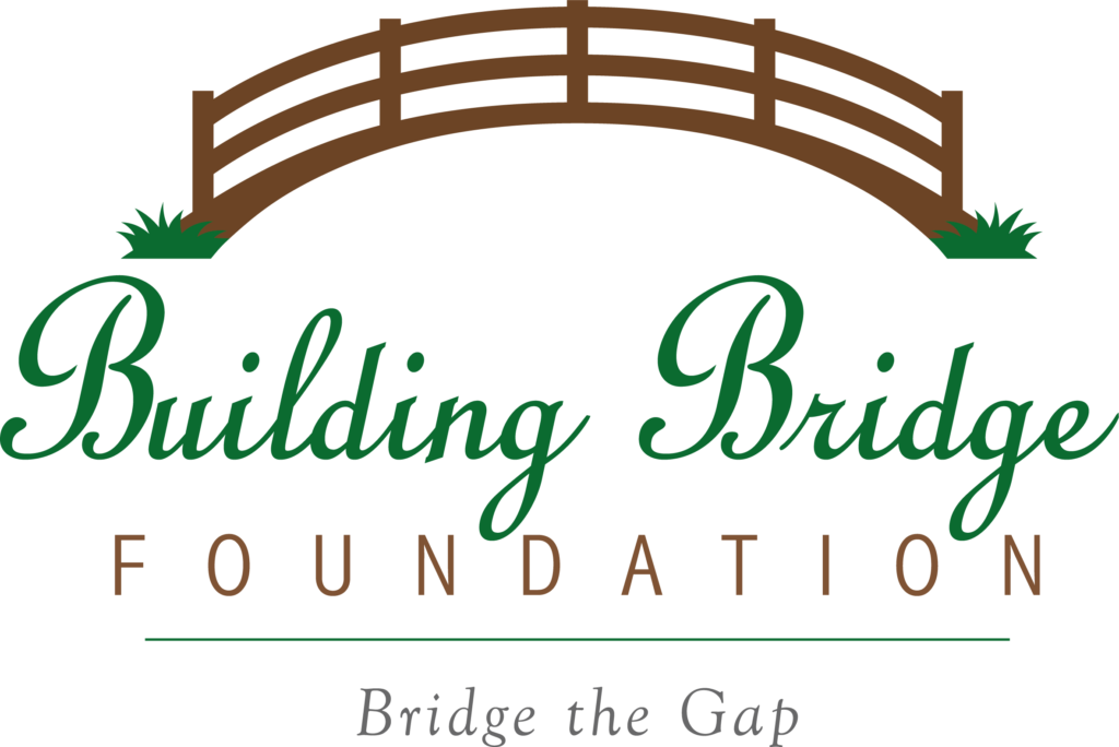 Graphic text: Building bridge foundation. Bridge the gap.